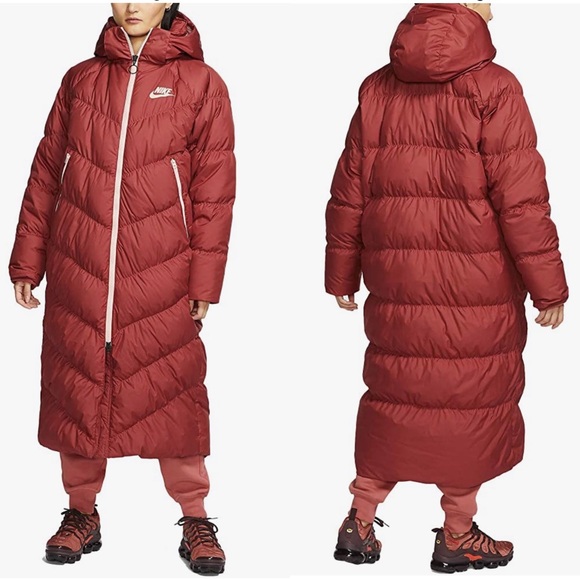 Nike Down Filled Parka Long Cedar Bleached Coral - Picture 2 of 6